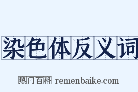 染色体反义词是什么意思的图片